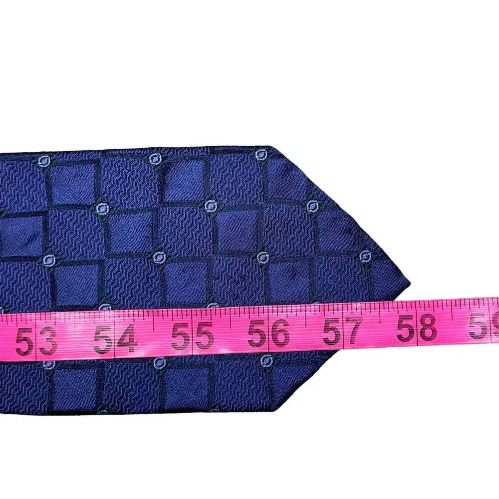 Tino Cojura | Blue Textured Geometric Silk Neck Tie